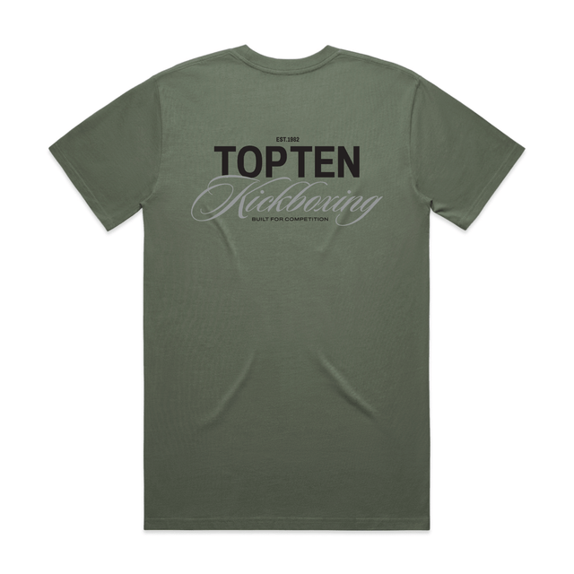 TOP TEN Men's Forged T-Shirt (Green) - Back