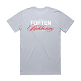 TOP TEN Men's Forged T-Shirt (Red) - Baby Blue - Back