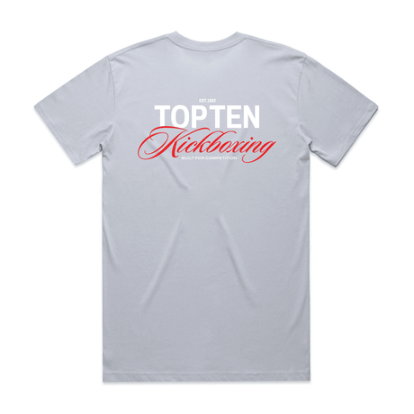 TOP TEN Men's Forged T-Shirt (Red) - Baby Blue - Back