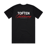 TOP TEN Men's Forged T-Shirt (Red) - Black - Back