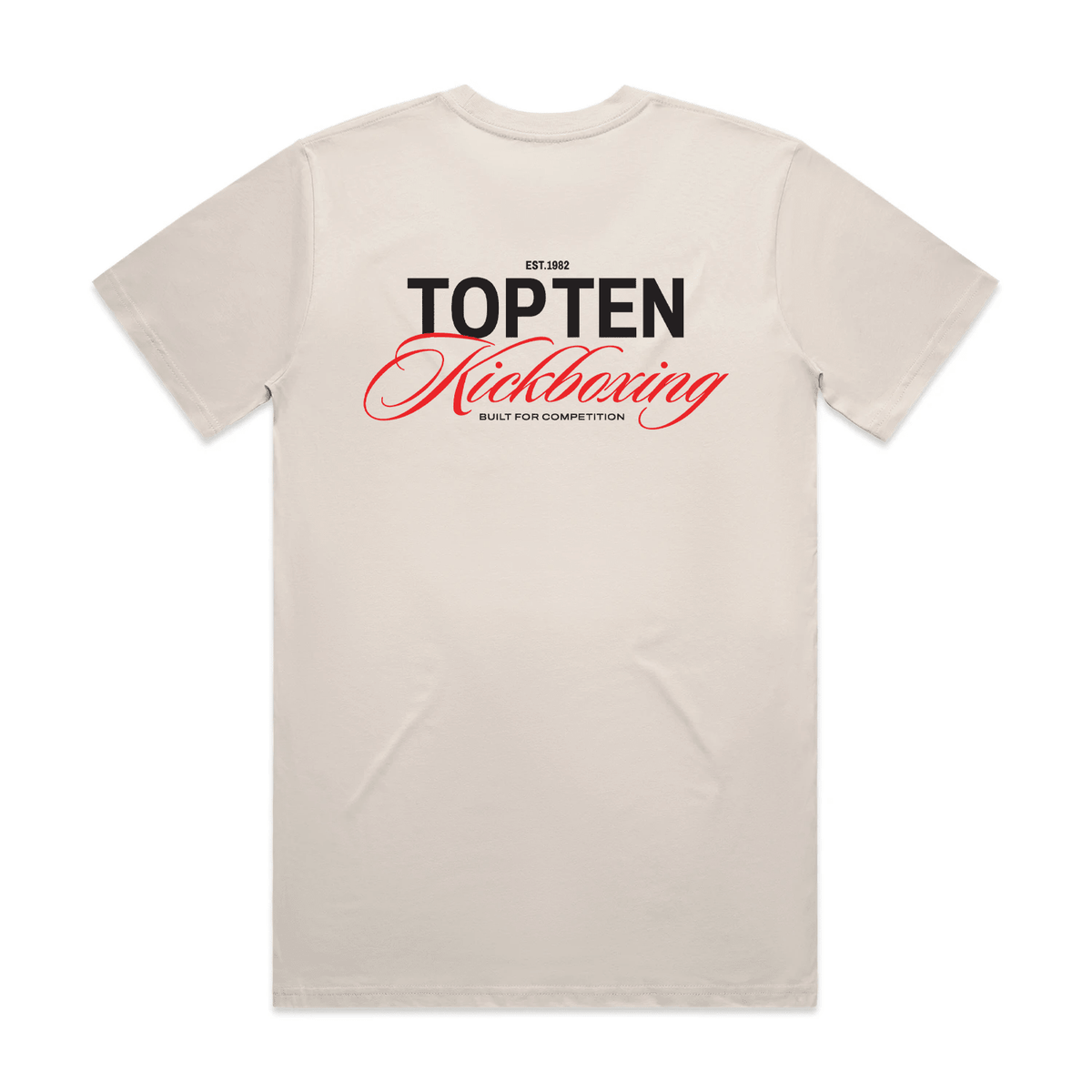 TOP TEN Men's Forged T-Shirt (Red) - Cream - Back