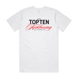 TOP TEN Men's Forged T-Shirt (Red) - White - Back