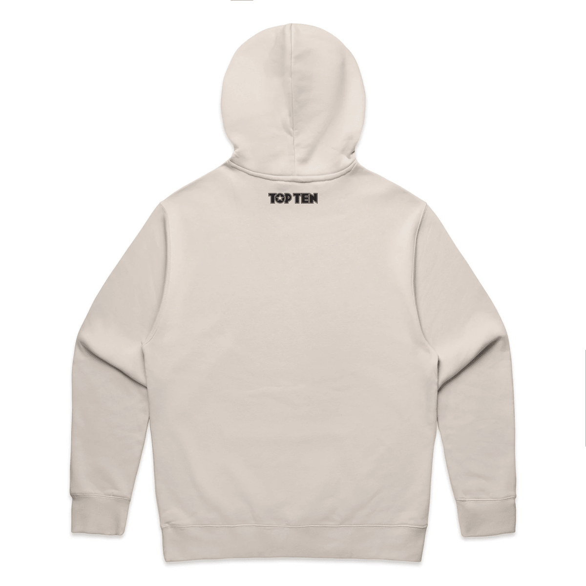 TOP TEN Men's Repeat Hoodie - Cream - Back