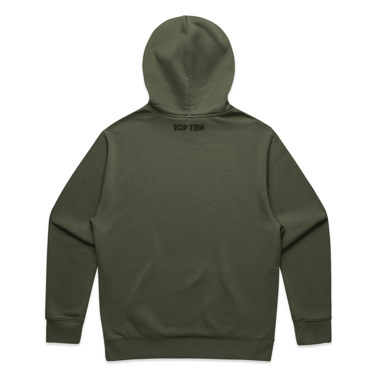 TOP TEN Men's Repeat Hoodie - Green - Back