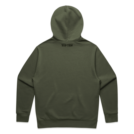 TOP TEN Men's Repeat Hoodie - Green - Back