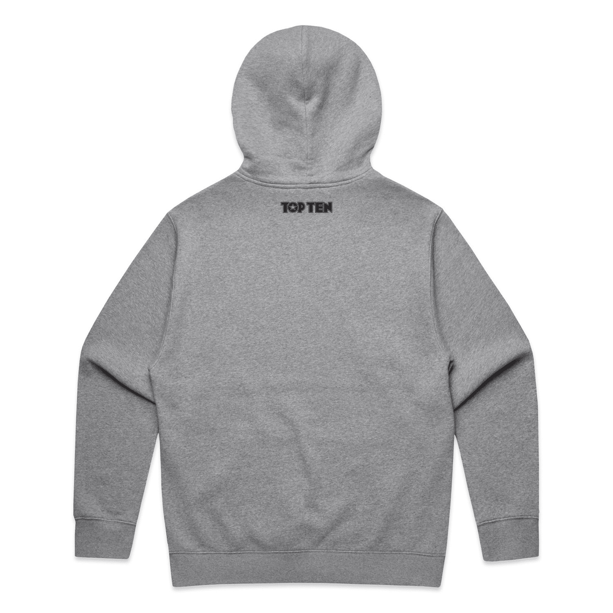 TOP TEN Men's Repeat Hoodie - Grey - Back