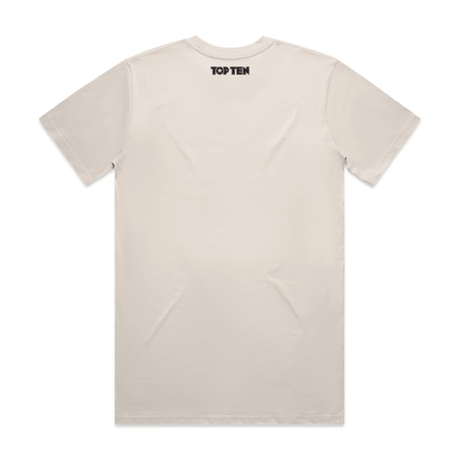 TOP TEN Men's Repeat T-Shirt - Cream - Back