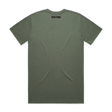 TOP TEN Men's Repeat T-Shirt - Green - Back