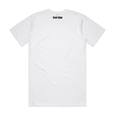 TOP TEN Men's Repeat T-Shirt - White - Back
