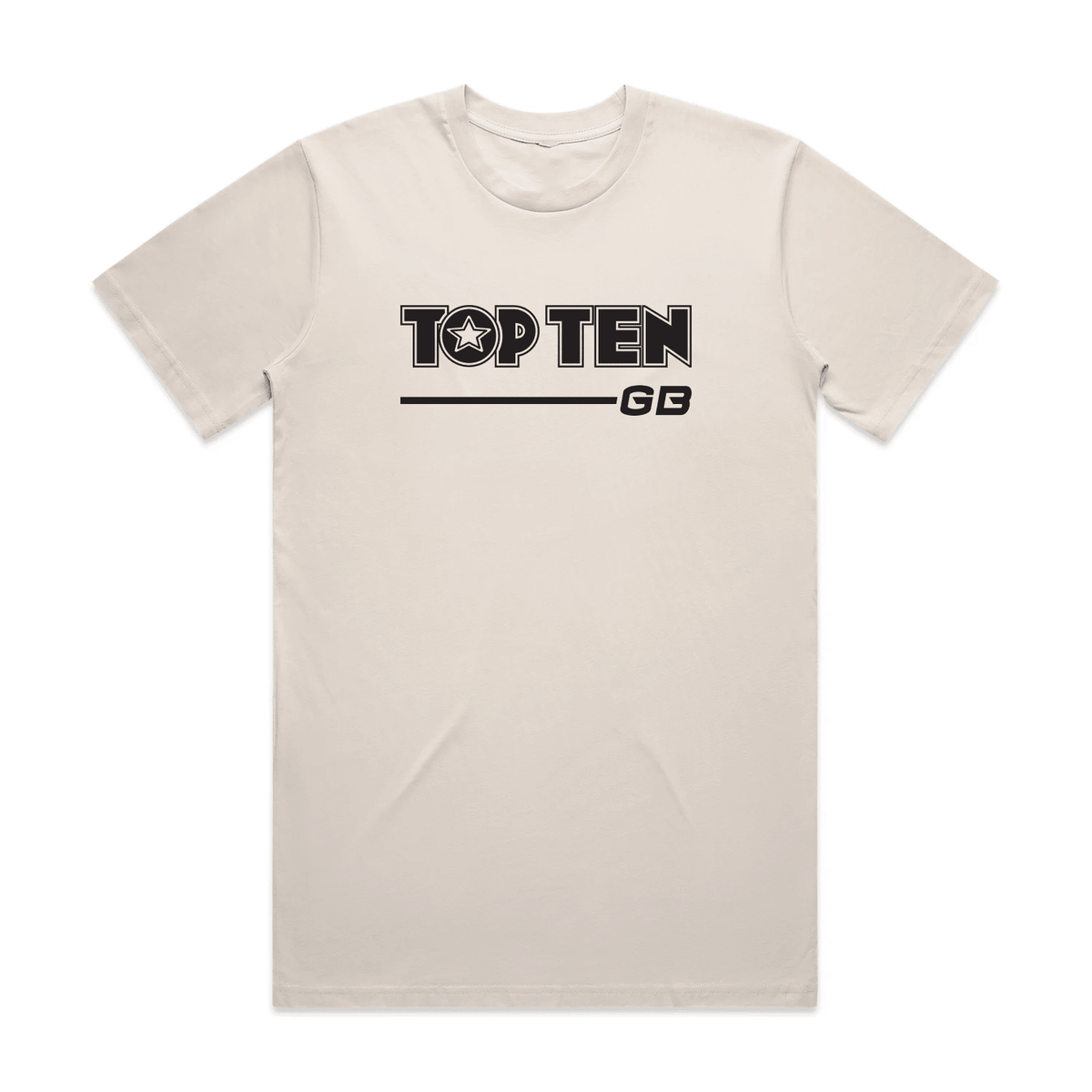 TOP TEN Men's Walkout T-Shirt - Cream - Front