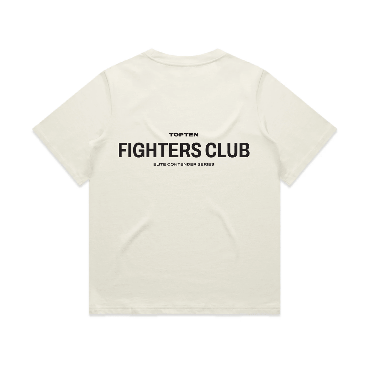 TOP TEN Women's Fighters Club Heavy T-Shirt - Ecru - Back