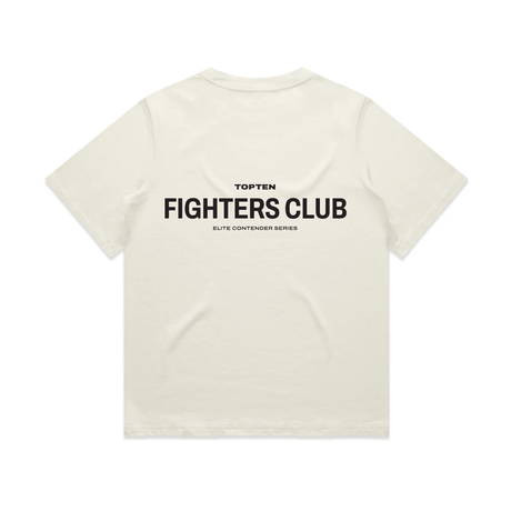 TOP TEN Women's Fighters Club Heavy T-Shirt - Ecru - Back