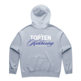 TOP TEN Women's Forged Hoodie (Blue) - Baby Blue - Back