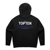 TOP TEN Women's Forged Hoodie (Blue) - Black - Back