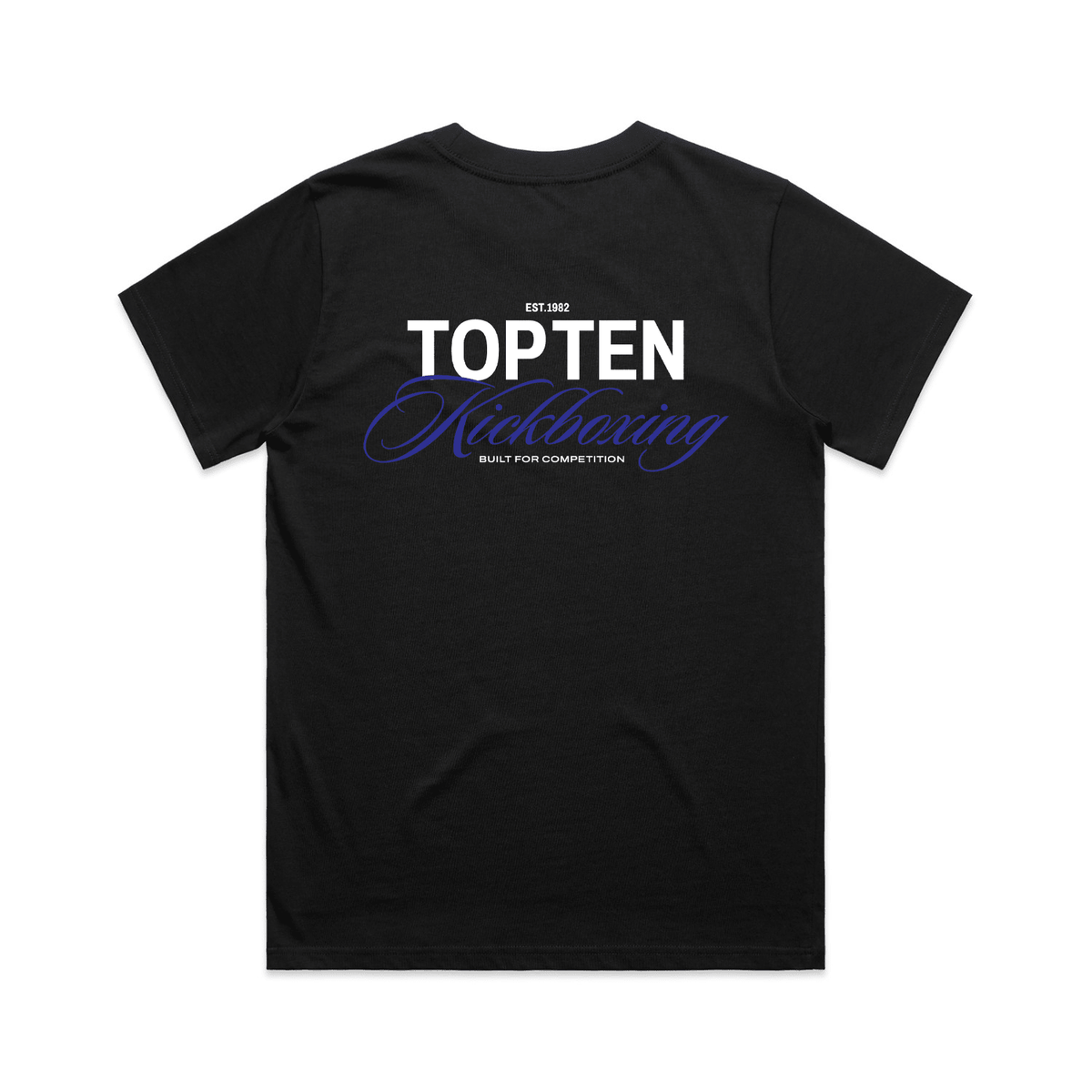 TOP TEN Women's Forged T-Shirt (Blue) - Black - Back