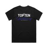 TOP TEN Women's Forged T-Shirt (Blue) - Black - Back