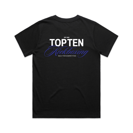 TOP TEN Women's Forged T-Shirt (Blue) - Black - Back