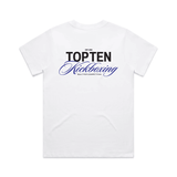 TOP TEN Women's Forged T-Shirt (Blue) - White - Back
