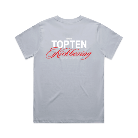 TOP TEN Women's Forged T-Shirt (Red) - Baby Blue - Back