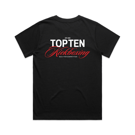 TOP TEN Women's Forged T-Shirt (Red) - Black - Back