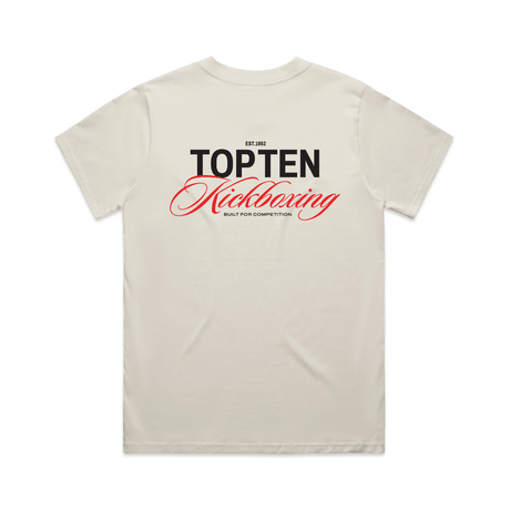 TOP TEN Women's Forged T-Shirt (Red) - Cream - Back