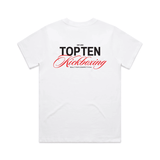 TOP TEN Women's Forged T-Shirt (Red) - White - Back