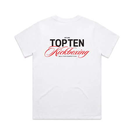 TOP TEN Women's Forged T-Shirt (Red) - White - Back