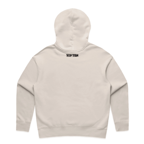 TOP TEN Women's Repeat Hoodie - Cream - Back