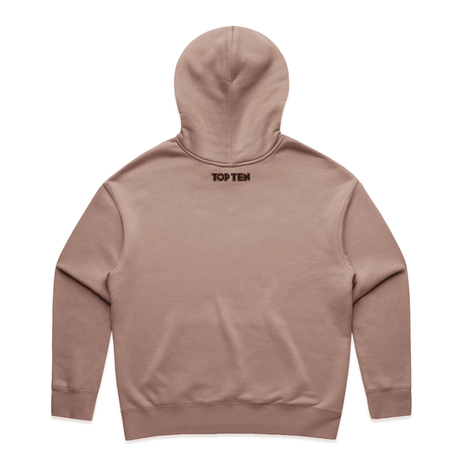 TOP TEN Women's Repeat Hoodie - Dusty Pink - Back