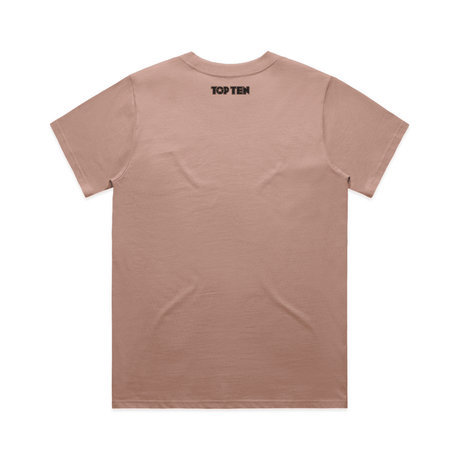 TOP TEN Women's Repeat T-Shirt - Dusty Pink - Back