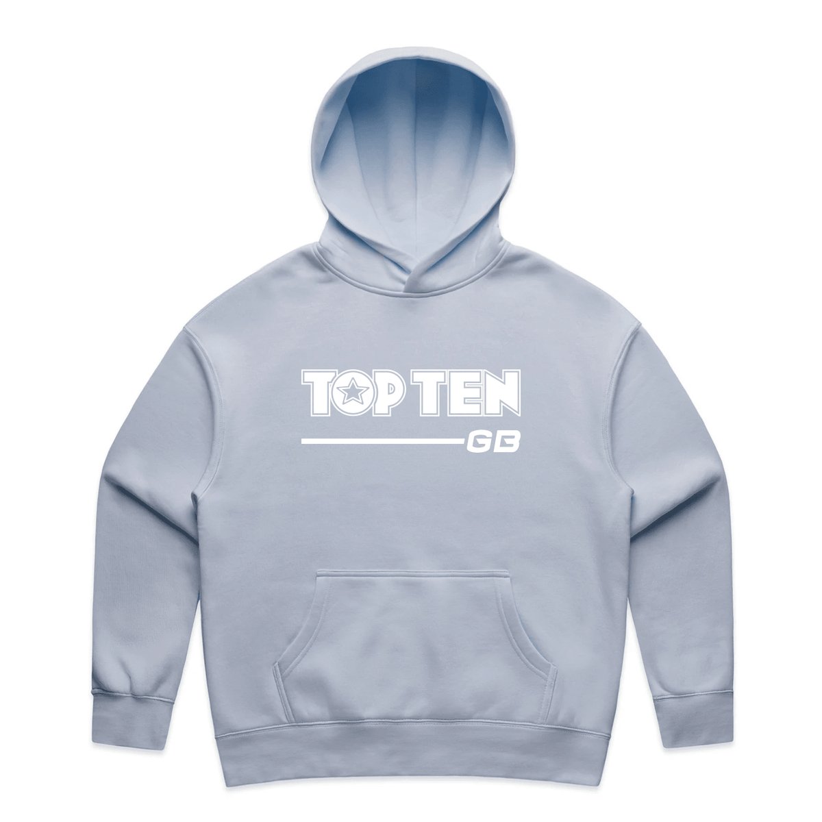 TOP TEN Women's Walkout Hoodie - Baby Blue - Front
