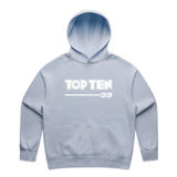 TOP TEN Women's Walkout Hoodie - Baby Blue - Front